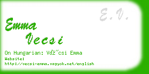 emma vecsi business card